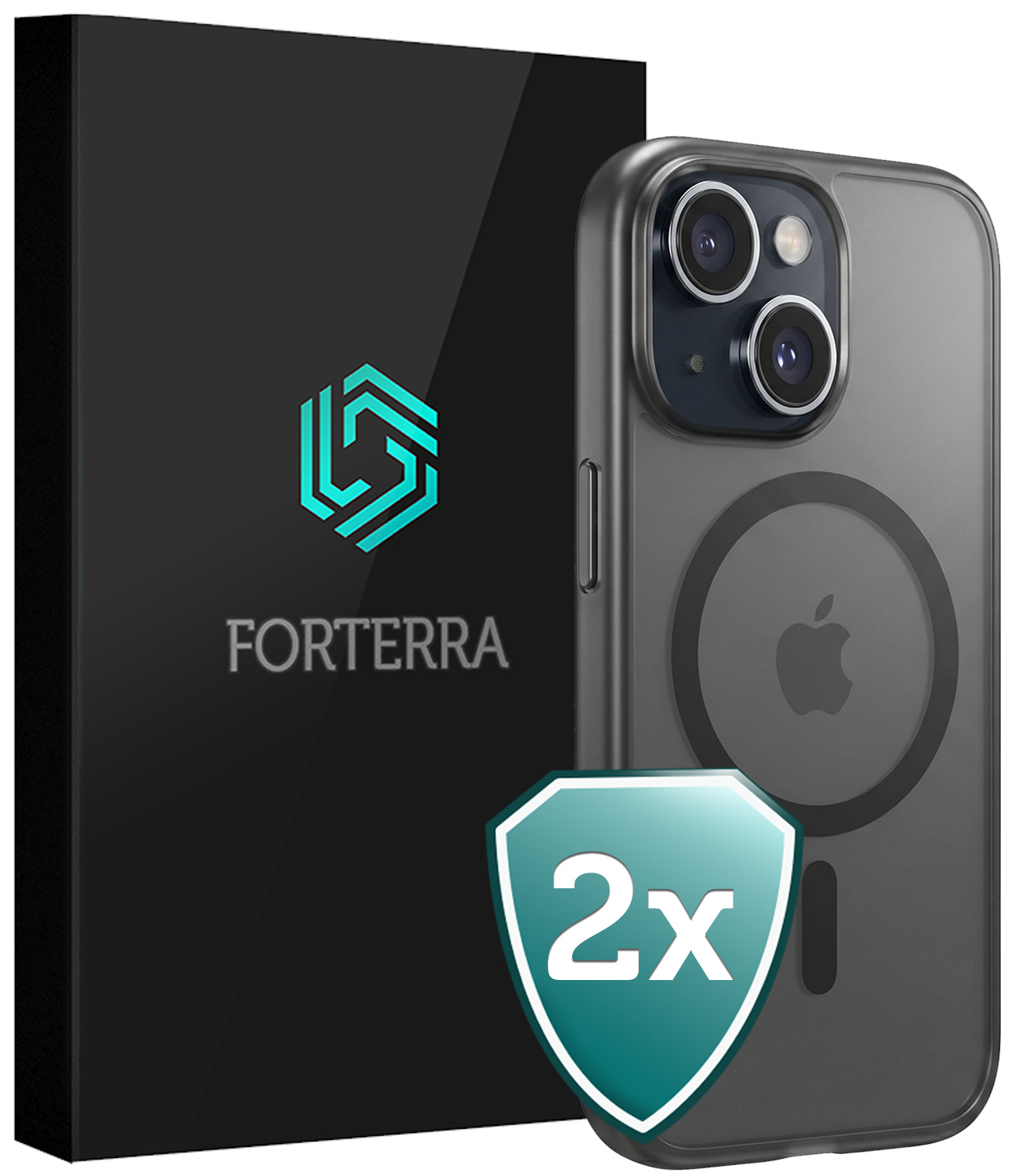 Forterra Forterra iPhone 14 Magsafe Hoesje - Zwart - 2 PACK