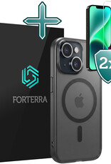 Forterra Forterra iPhone 14 Magsafe Hoesje Zwart Met 2x Screenprotector