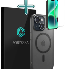 Forterra Forterra iPhone 14 Plus Magsafe Hoesje Zwart Met Screenprotector
