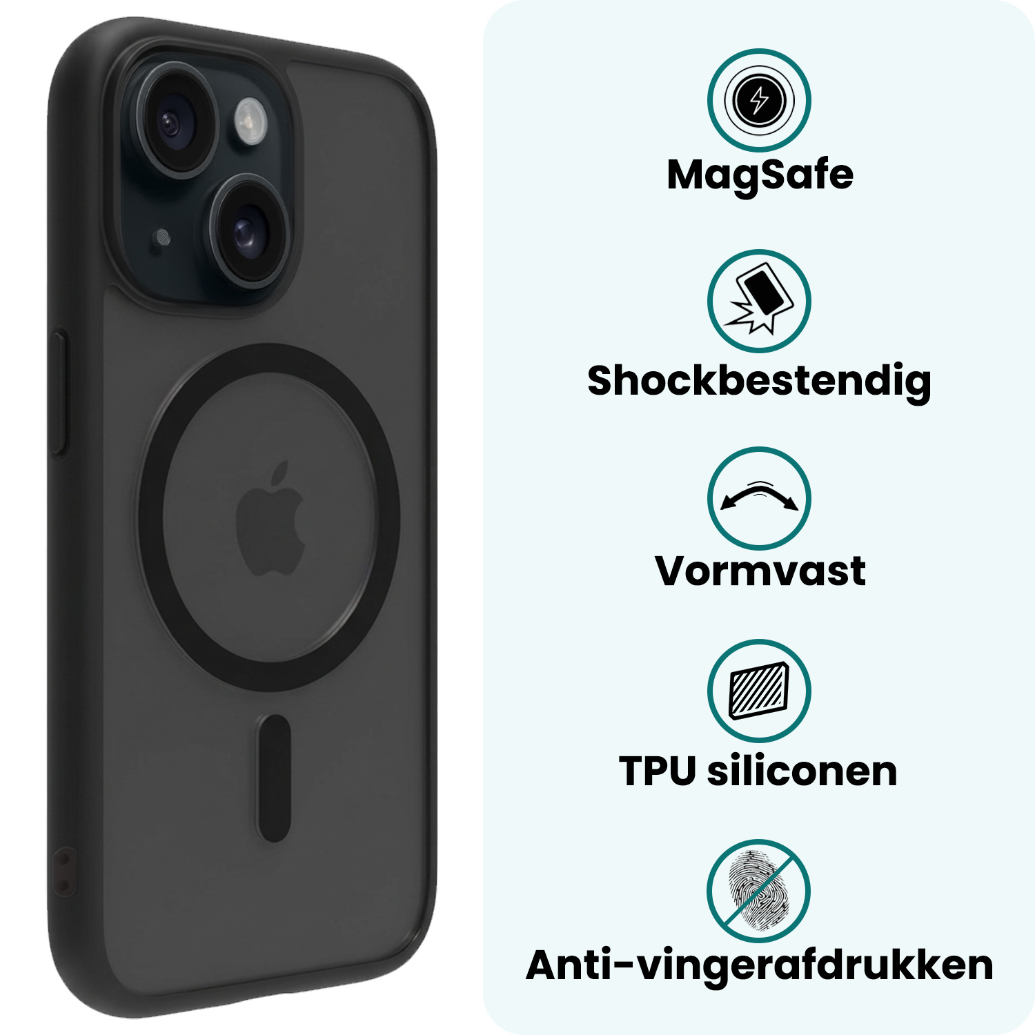 Forterra Forterra iPhone 14 Plus Magsafe Hoesje Zwart Met 2x Screenprotector
