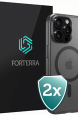 Forterra Forterra iPhone 14 Pro Magsafe Hoesje - Zwart - 2 PACK
