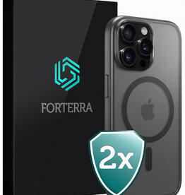 Forterra Forterra iPhone 14 Pro Magsafe Hoesje - Zwart - 2 PACK
