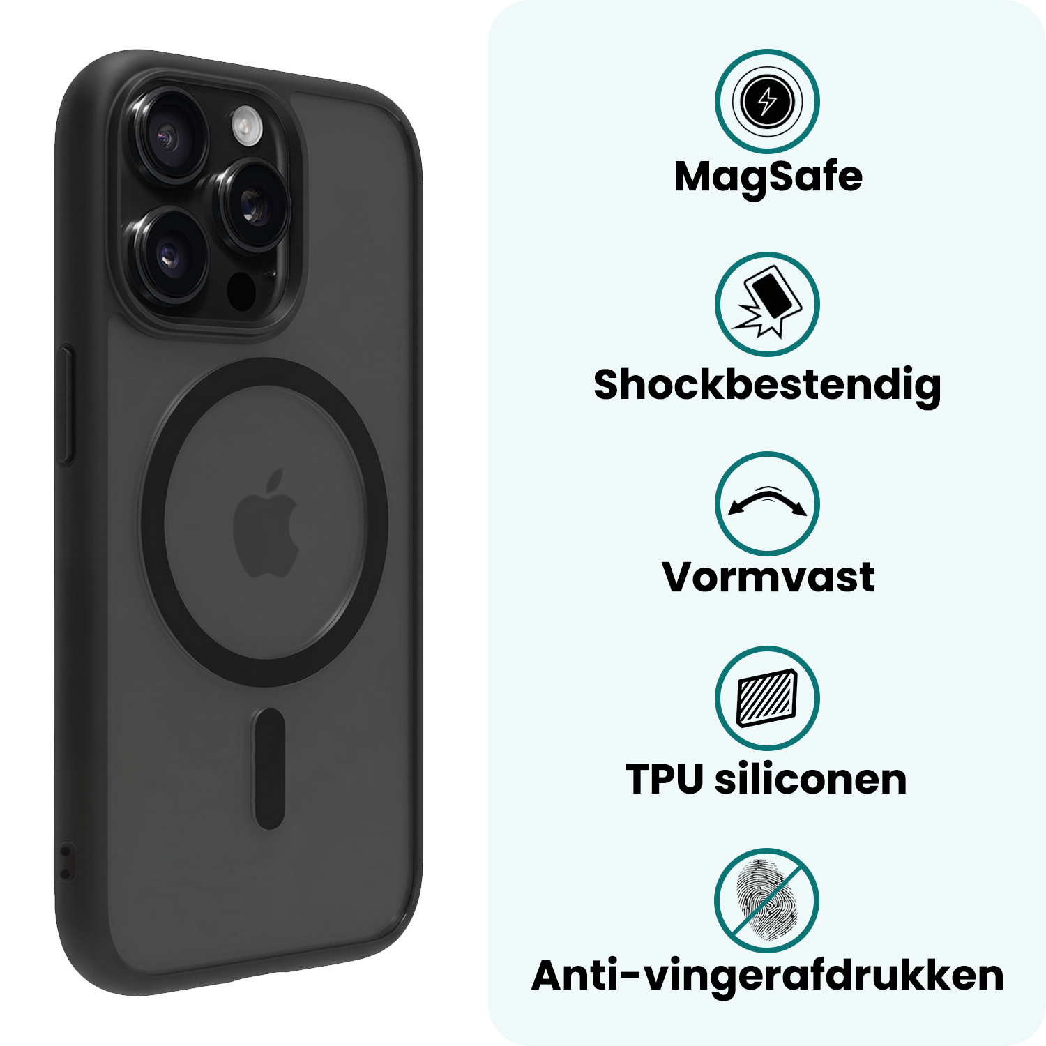 Forterra Forterra iPhone 14 Pro Max Magsafe Hoesje - Zwart - 2 PACK