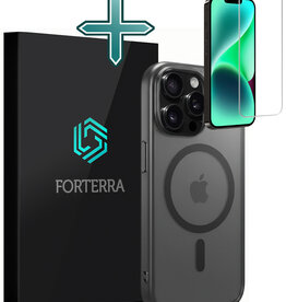 Forterra Forterra iPhone 14 Pro Max Magsafe Hoesje Zwart Met Screenprotector