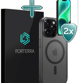 Forterra Forterra iPhone 14 Pro Max Magsafe Hoesje Zwart Met 2x Screenprotector