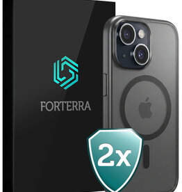 Forterra Forterra iPhone 15 Plus Magsafe Hoesje - Zwart - 2 PACK