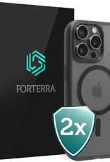 Forterra Forterra iPhone 15 Pro Max Magsafe Hoesje - Zwart - 2 PACK