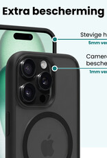Forterra Forterra iPhone 15 Pro Max Magsafe Hoesje Zwart Met 2x Screenprotector