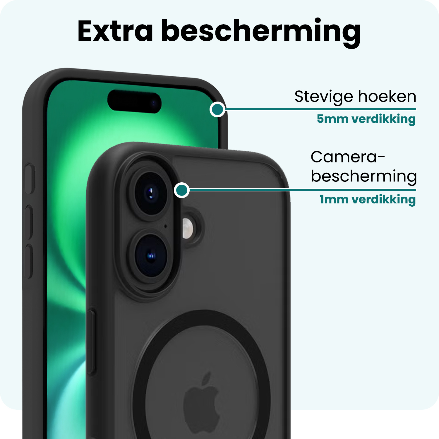 Forterra Forterra iPhone 16 Magsafe Hoesje - Zwart