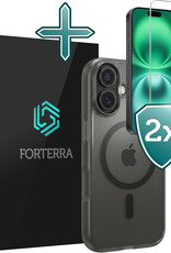 Forterra Forterra iPhone 16 Magsafe Hoesje Zwart Met 2x Screenprotector