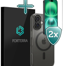 Forterra Forterra iPhone 16 Magsafe Hoesje Zwart Met 2x Screenprotector