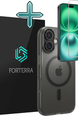 Forterra Forterra iPhone 16 Plus Magsafe Hoesje Zwart Met Screenprotector