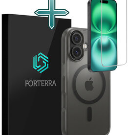 Forterra Forterra iPhone 16 Plus Magsafe Hoesje Zwart Met Screenprotector