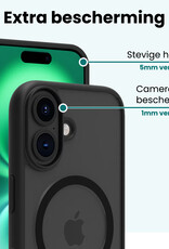 Forterra Forterra iPhone 16 Plus Magsafe Hoesje Zwart Met Screenprotector