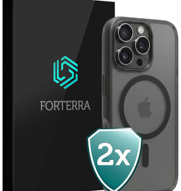 Forterra Forterra iPhone 16 Pro Magsafe Hoesje - Zwart - 2 PACK