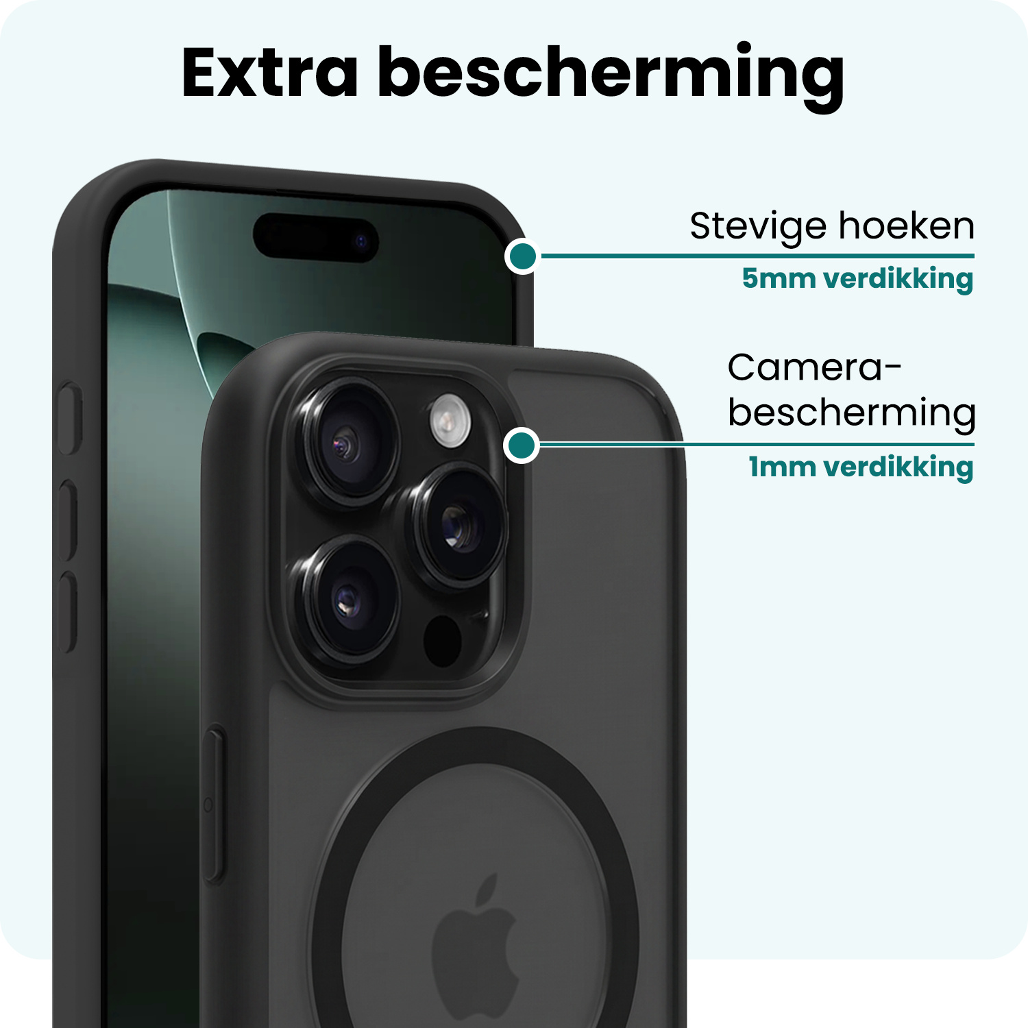 Forterra Forterra iPhone 16 Pro Max Magsafe Hoesje - Zwart