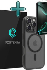 Forterra Forterra iPhone 16 Pro Max Magsafe Hoesje Zwart Met Screenprotector