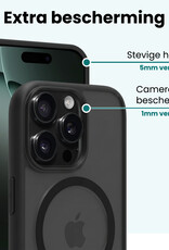 Forterra Forterra iPhone 16 Pro Max Magsafe Hoesje Zwart Met 2x Screenprotector