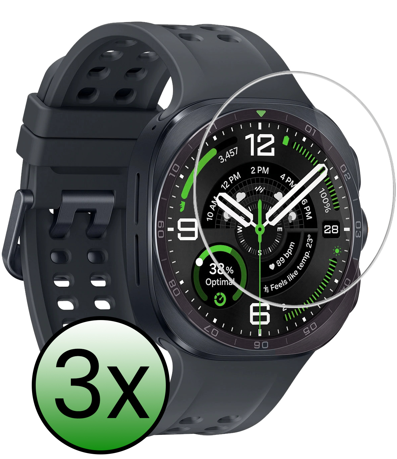 BASEY. BASEY. Samsung Galaxy Watch Ultra 2 (2026) Screenprotector - 3 PACK