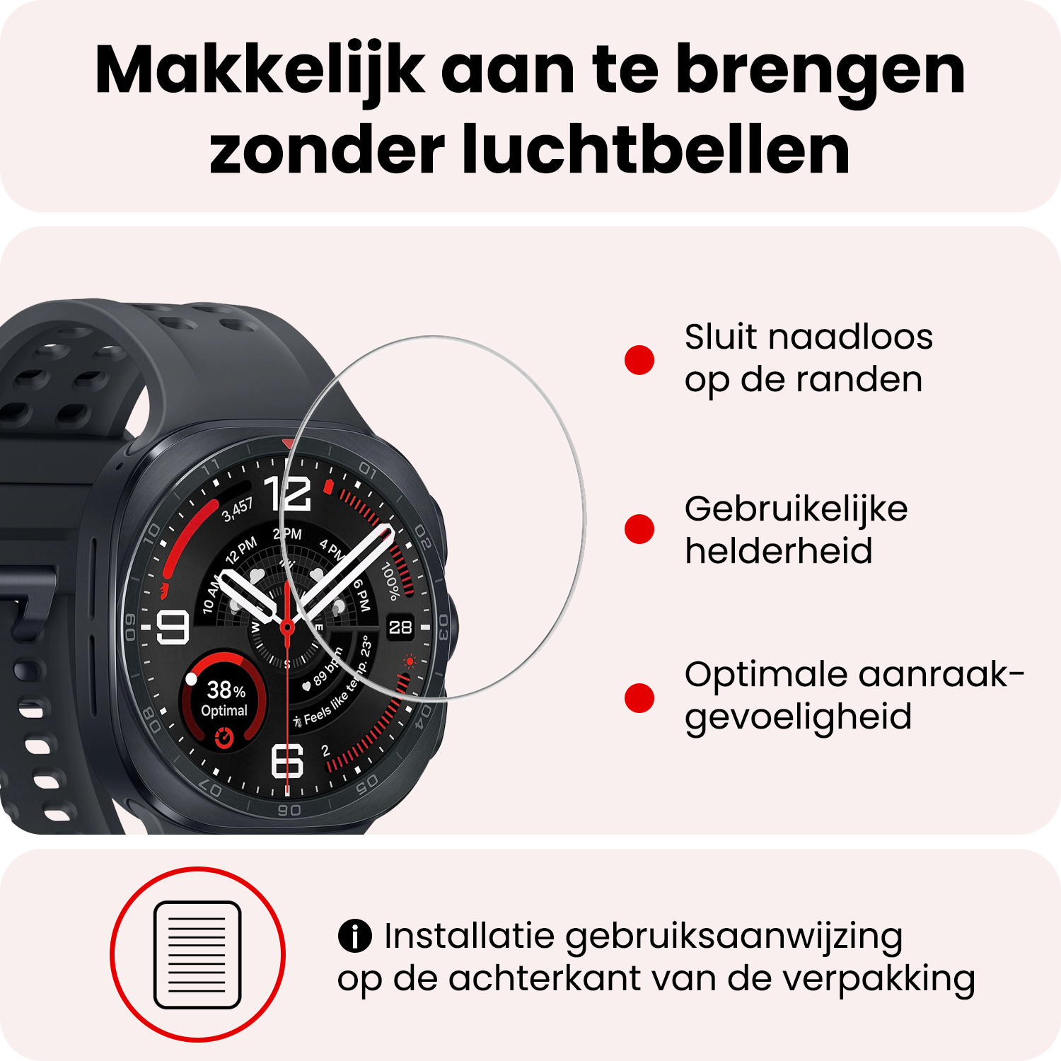 NoXx NoXx Samsung Galaxy Watch Ultra 2 (2026) Screenprotector - 2 PACK