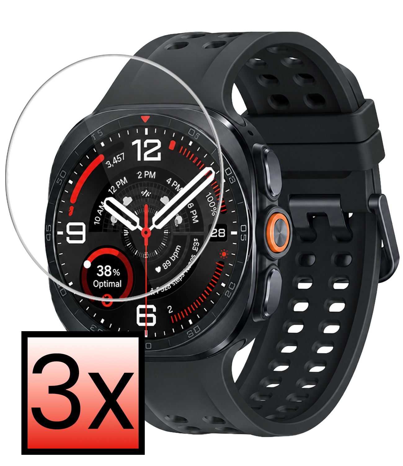 NoXx NoXx Samsung Galaxy Watch Ultra 2 (2026) Screenprotector - 3 PACK
