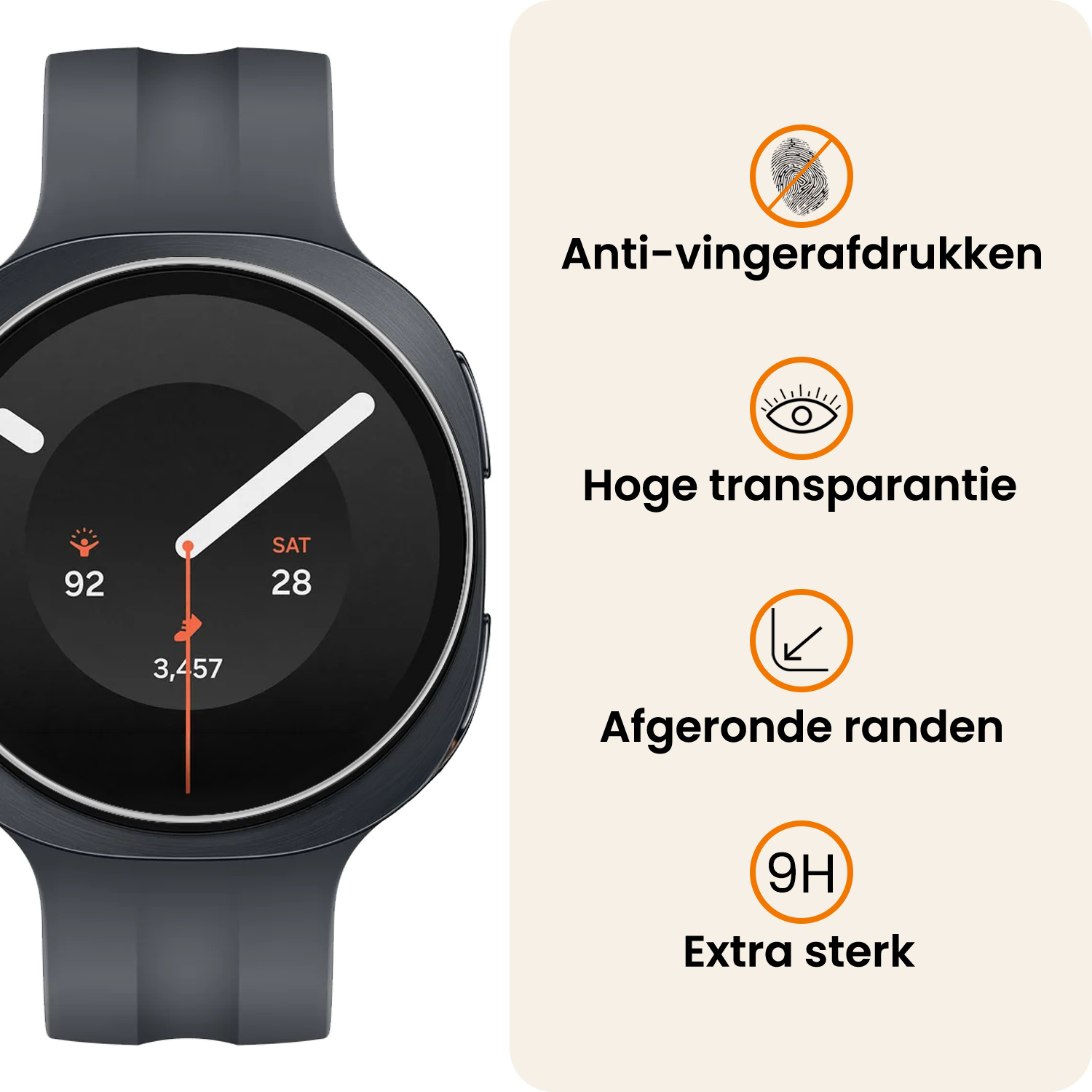 Nomfy Nomfy Samsung Galaxy Watch 9 (44 mm) Screenprotector - 2 PACK