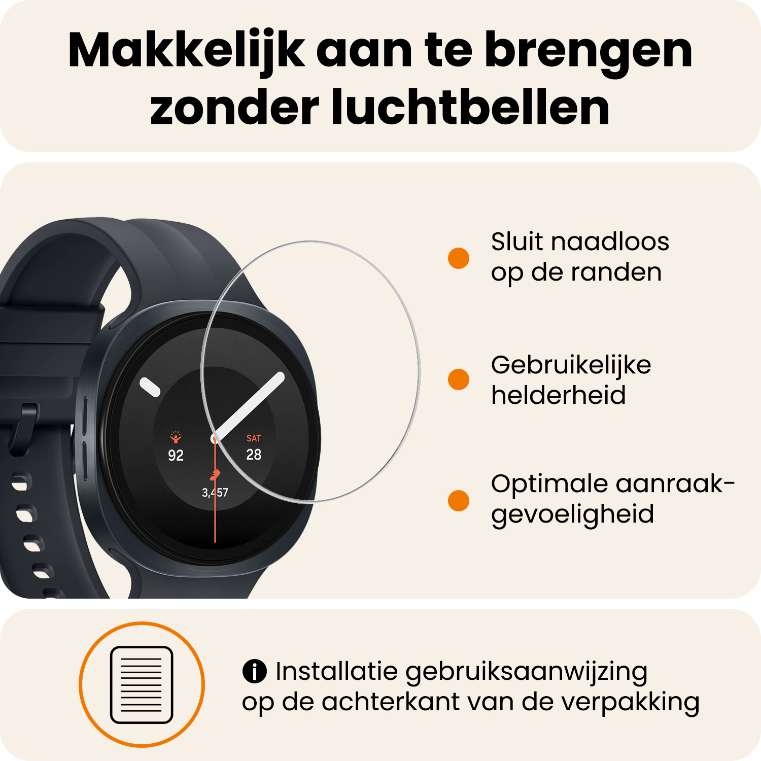 Nomfy Nomfy Samsung Galaxy Watch 9 (44 mm) Screenprotector - 2 PACK