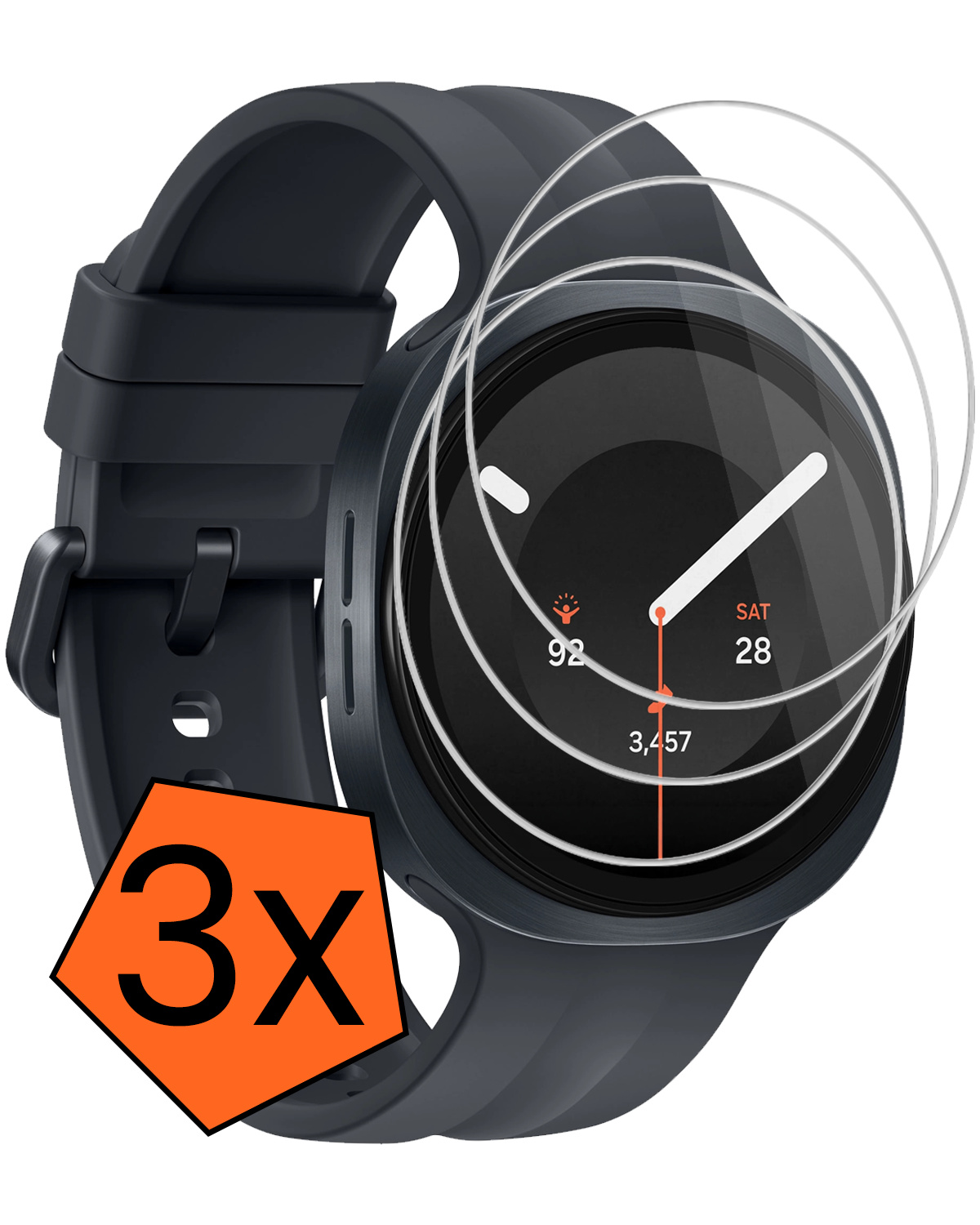 Nomfy Nomfy Samsung Galaxy Watch 9 (44 mm) Screenprotector - 3 PACK