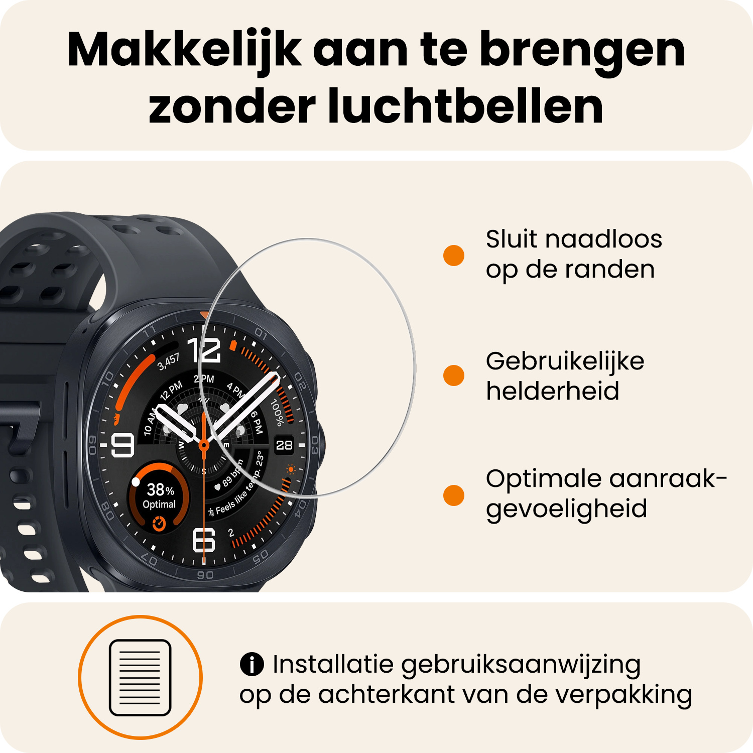 Nomfy Nomfy Samsung Galaxy Watch Ultra 2 (2026) Screenprotector - 3 PACK