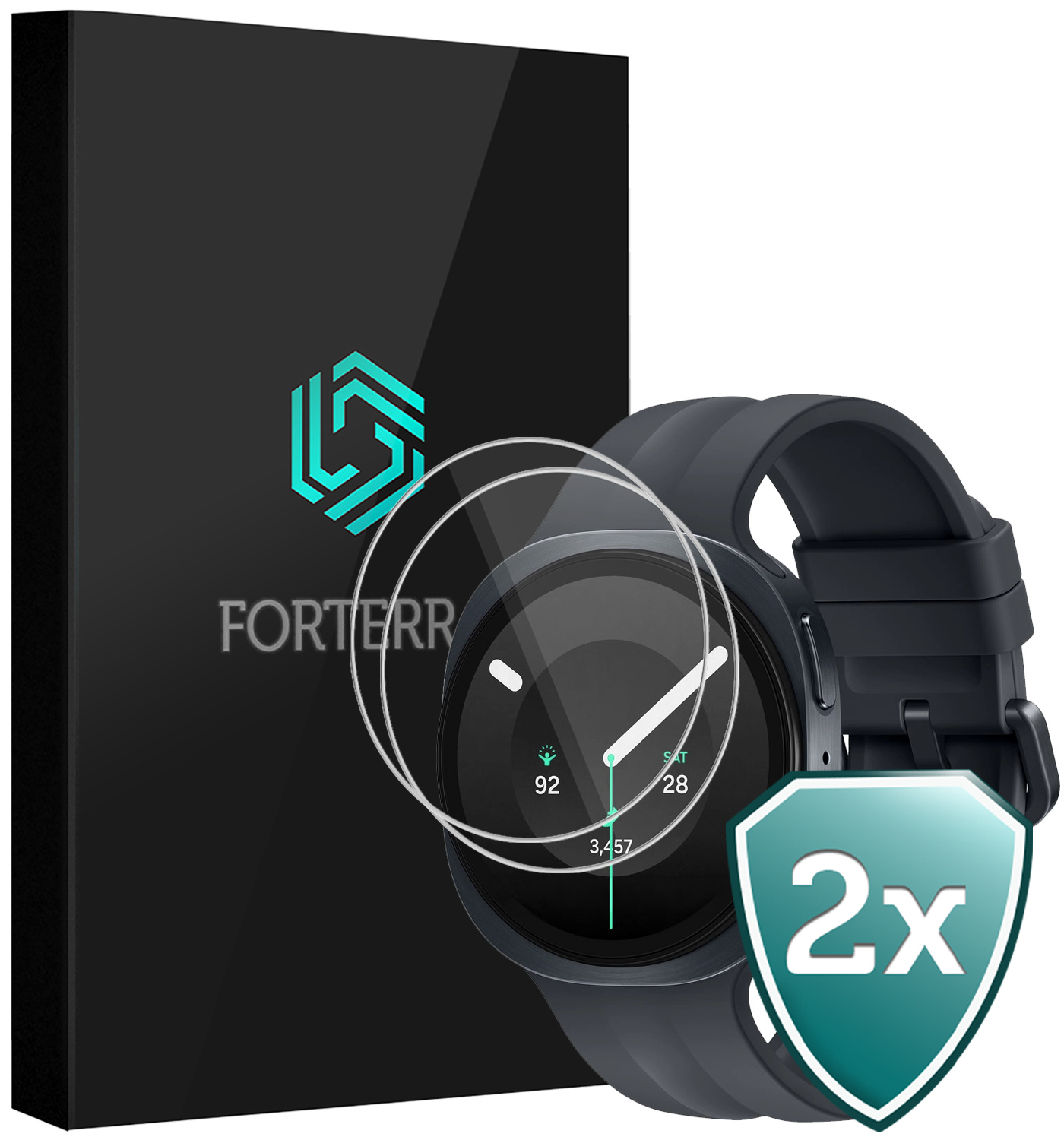 Forterra Forterra Samsung Galaxy Watch 9 (44 mm) Screenprotector - 2 PACK