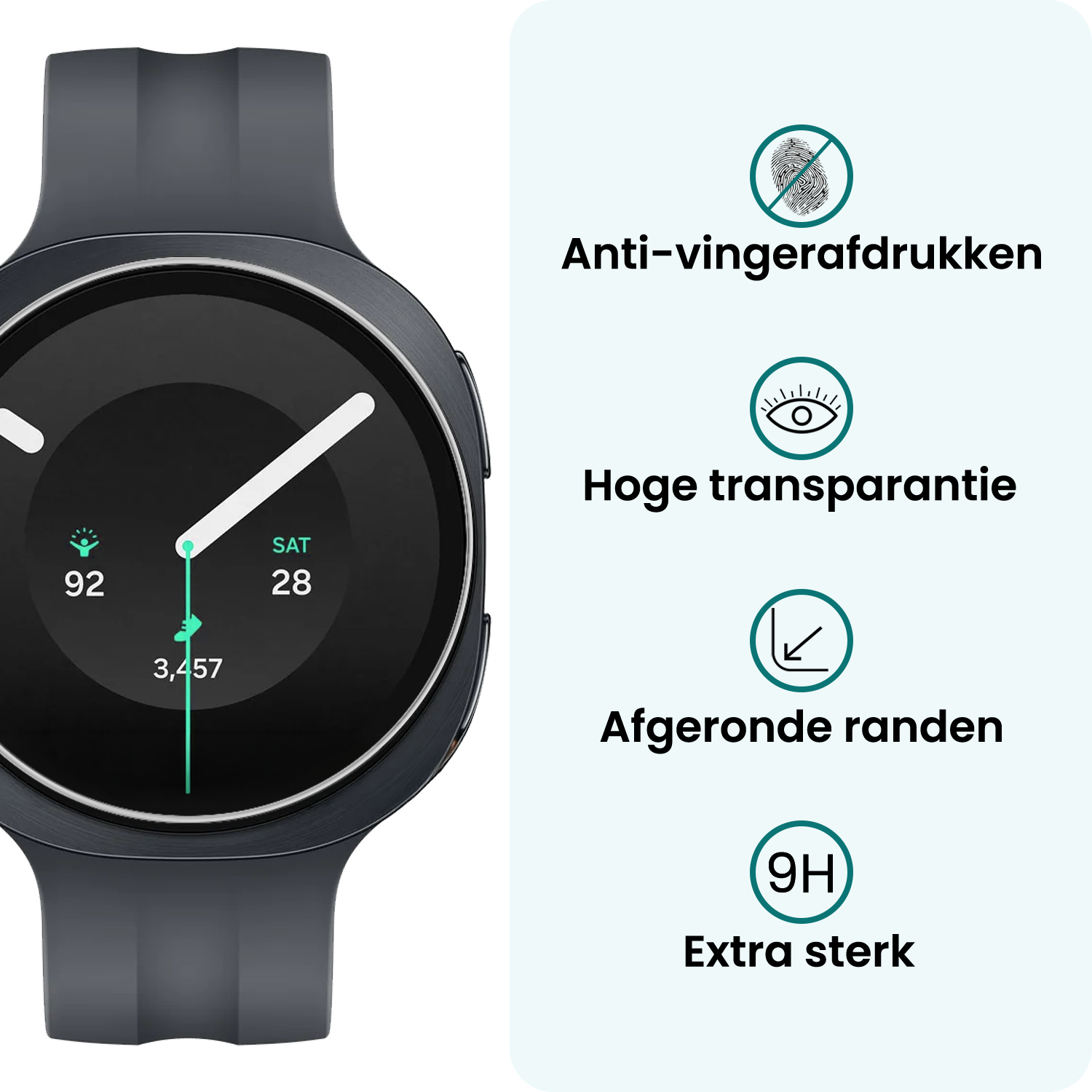 Forterra Forterra Samsung Galaxy Watch 9 (44 mm) Screenprotector - 3 PACK