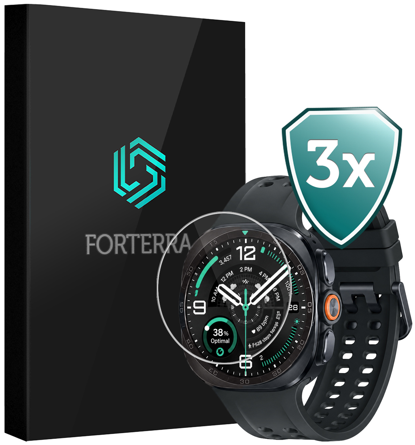 Forterra Forterra Samsung Galaxy Watch Ultra 2 (2026) Screenprotector - 3 PACK