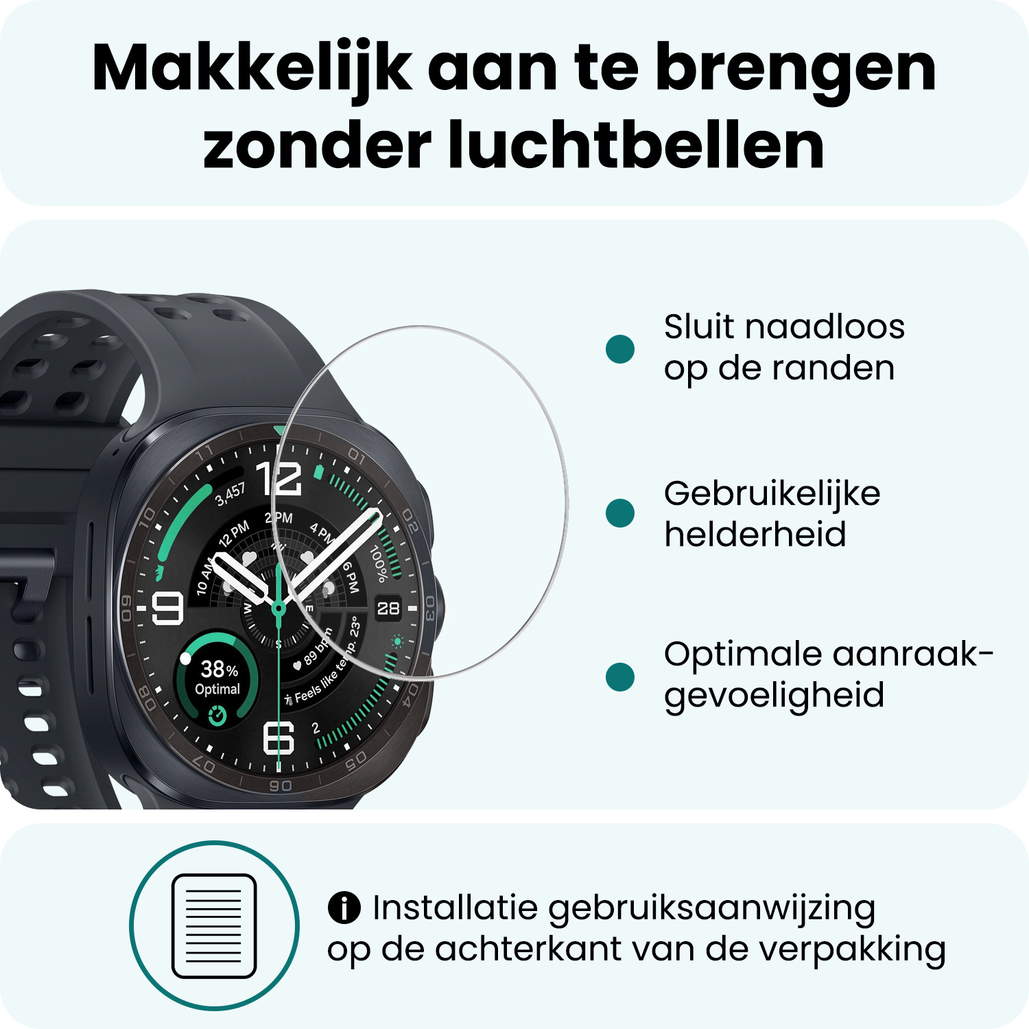 Forterra Forterra Samsung Galaxy Watch Ultra 2 (2026) Screenprotector - 3 PACK