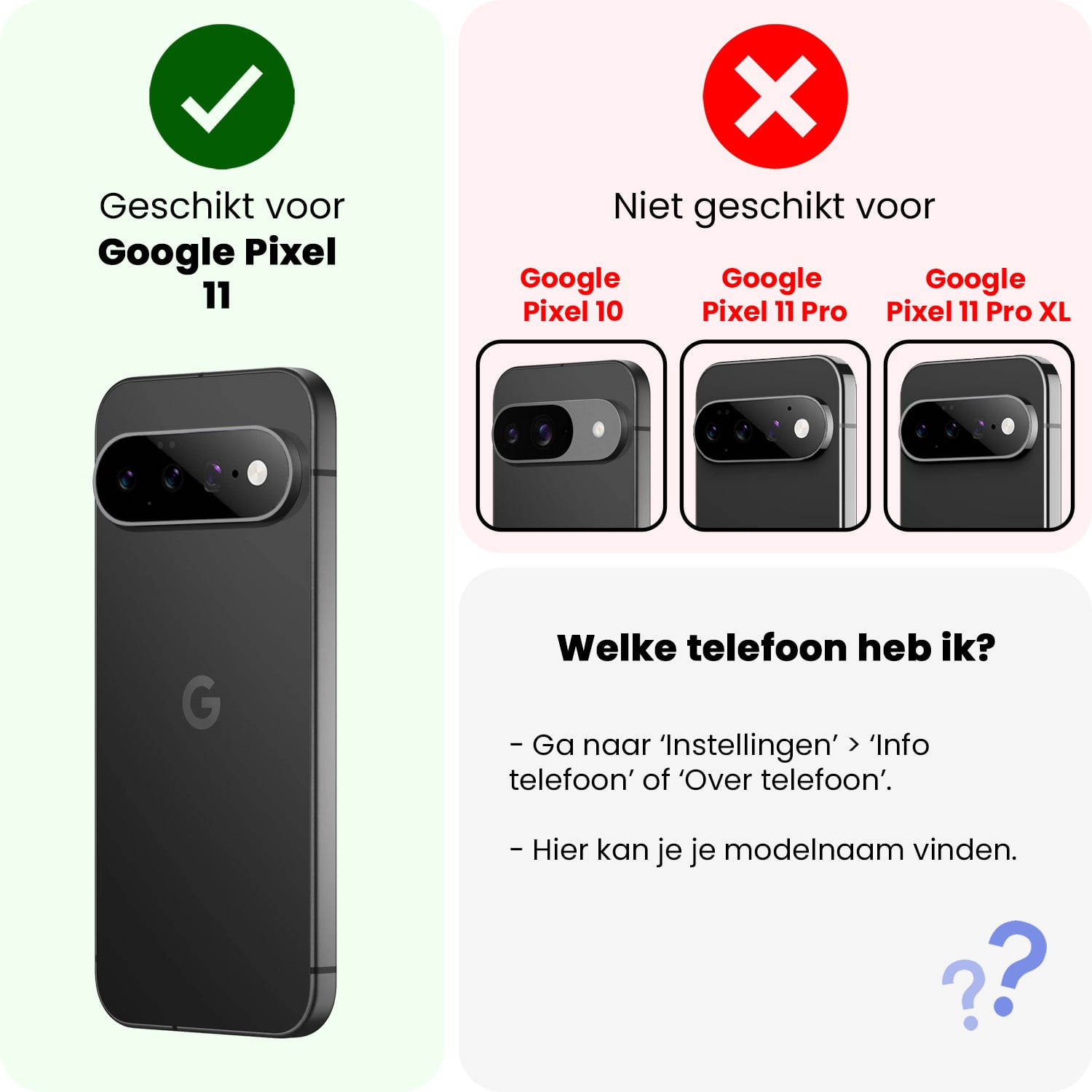 BASEY. BASEY. Google Pixel 11 Screenprotector Glas Privacy - 3 PACK