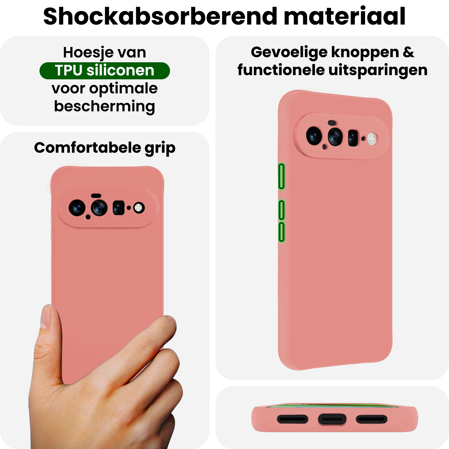 BASEY. BASEY. Google Pixel 11 Hoesje Siliconen - Lichtroze