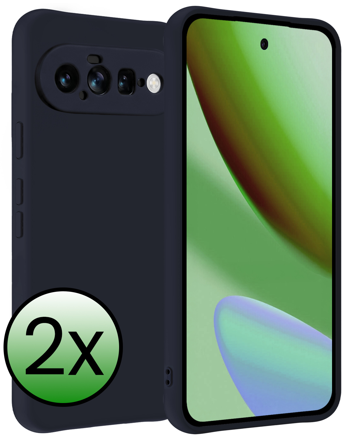 BASEY. BASEY. Google Pixel 11 Hoesje Siliconen - Donkerblauw - 2 PACK