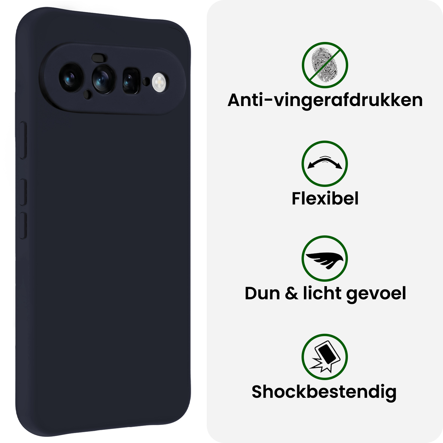 BASEY. BASEY. Google Pixel 11 Hoesje Siliconen - Donkerblauw - 2 PACK