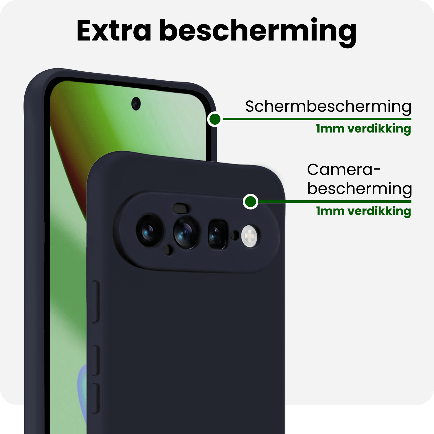 BASEY. BASEY. Google Pixel 11 Hoesje Siliconen - Donkerblauw - 2 PACK