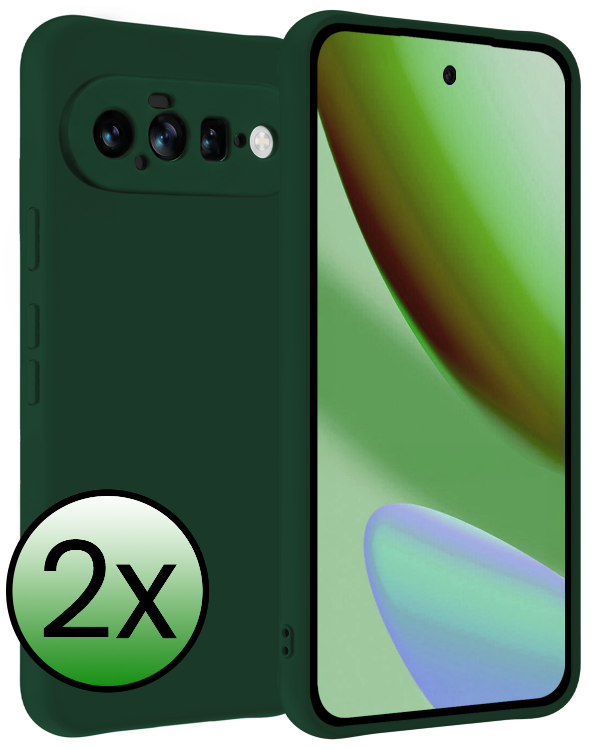BASEY. BASEY. Google Pixel 11 Hoesje Siliconen - Donkergroen - 2 PACK