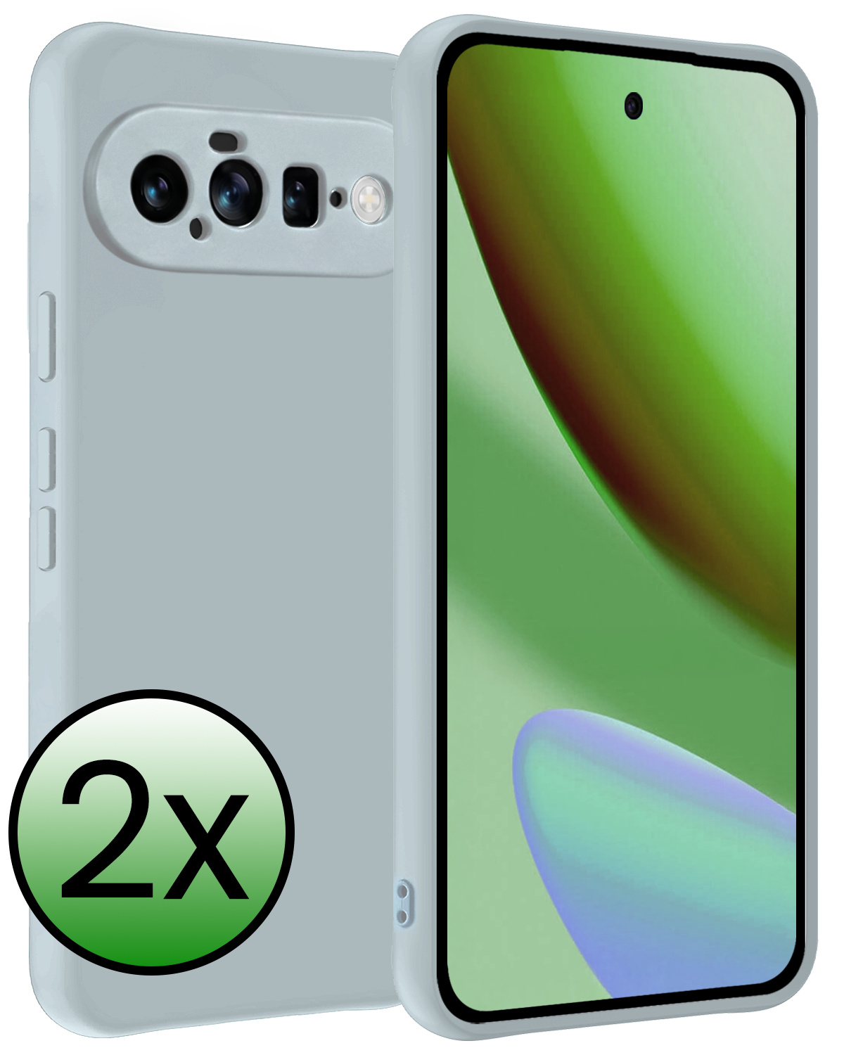 BASEY. BASEY. Google Pixel 11 Hoesje Siliconen - Lichtblauw - 2 PACK