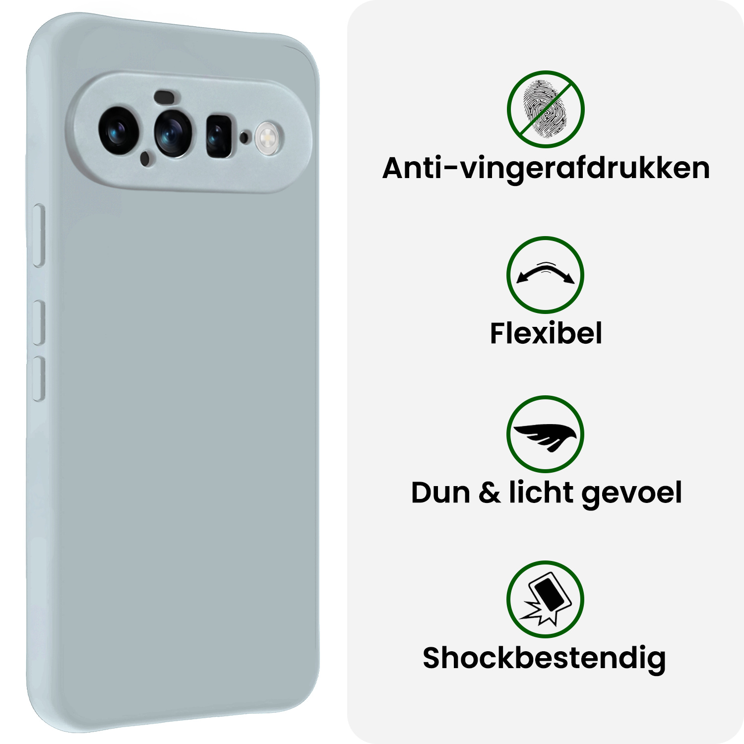BASEY. BASEY. Google Pixel 11 Hoesje Siliconen - Lichtblauw - 2 PACK
