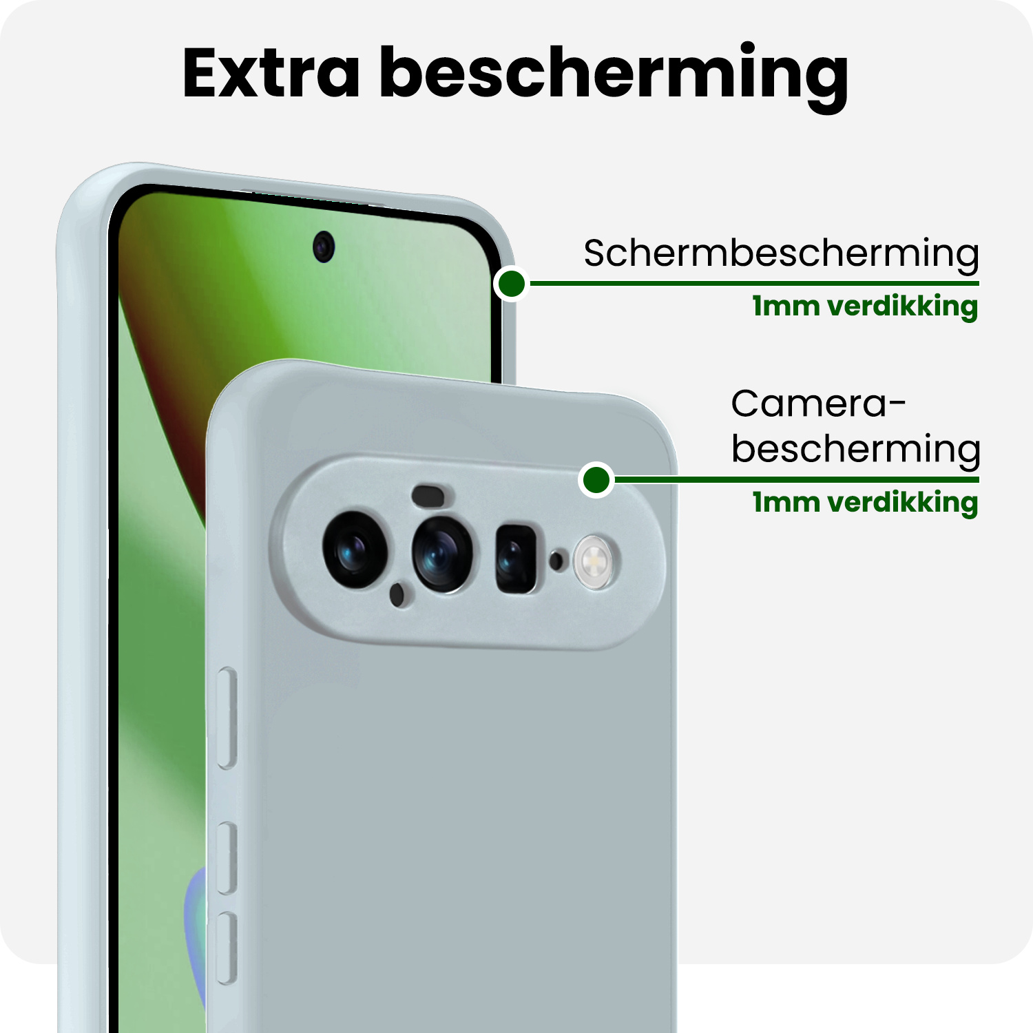 BASEY. BASEY. Google Pixel 11 Hoesje Siliconen - Lichtblauw - 2 PACK