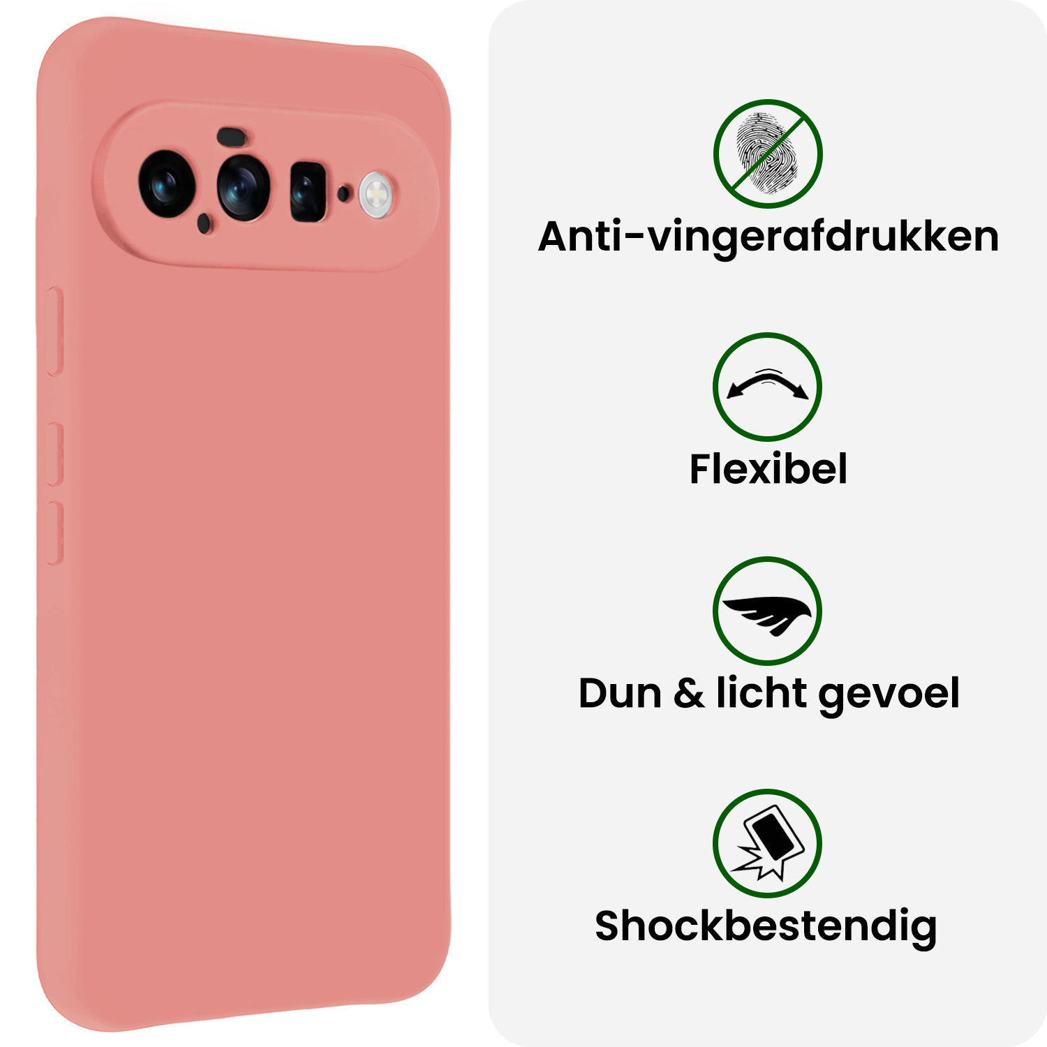 BASEY. BASEY. Google Pixel 11 Hoesje Siliconen - Lichtroze - 2 PACK