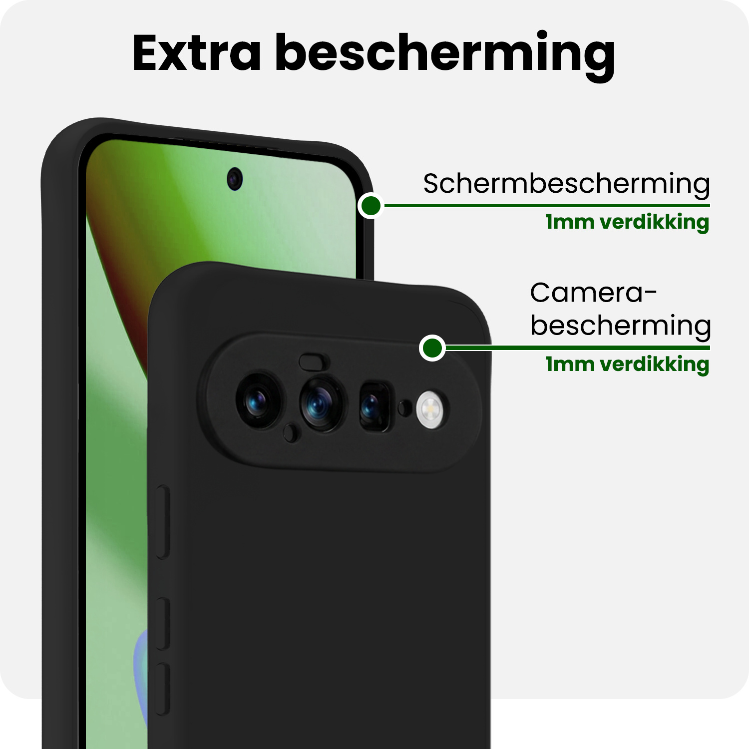 BASEY. BASEY. Google Pixel 11 Hoesje Siliconen - Zwart - 2 PACK