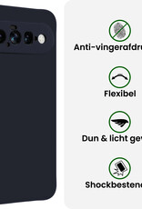 BASEY. BASEY. Google Pixel 11 Hoesje Siliconen Met Screenprotector - Donkerblauw