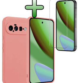 BASEY. BASEY. Google Pixel 11 Hoesje Siliconen Met Screenprotector - Lichtroze