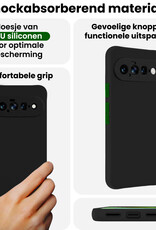 BASEY. BASEY. Google Pixel 11 Hoesje Siliconen Met Screenprotector - Zwart