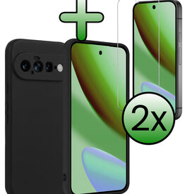 BASEY. BASEY. Google Pixel 11 Hoesje Siliconen Met 2x Screenprotector - Zwart