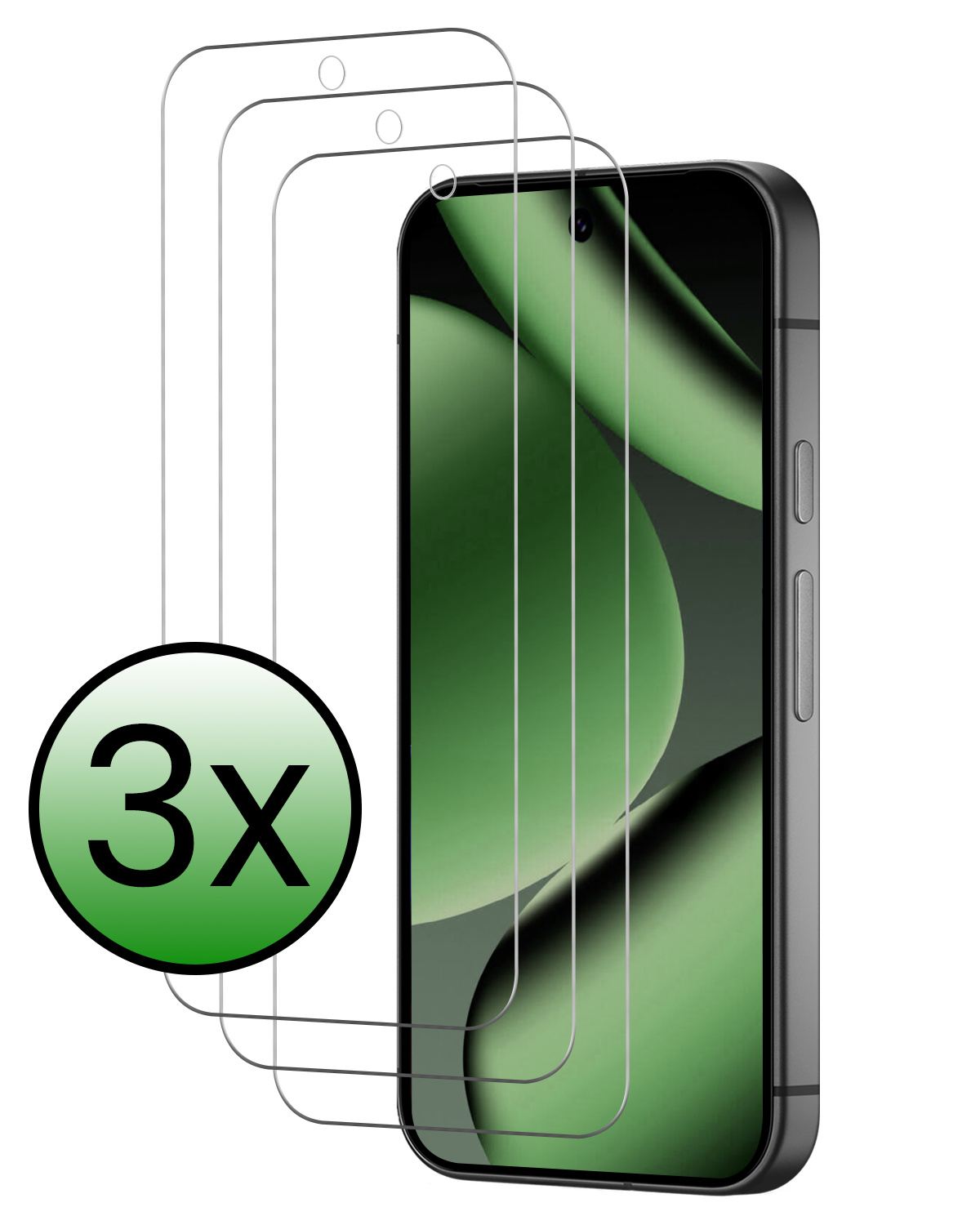 BASEY. BASEY. Google Pixel 11 Pro Screenprotector Glas - 3 PACK