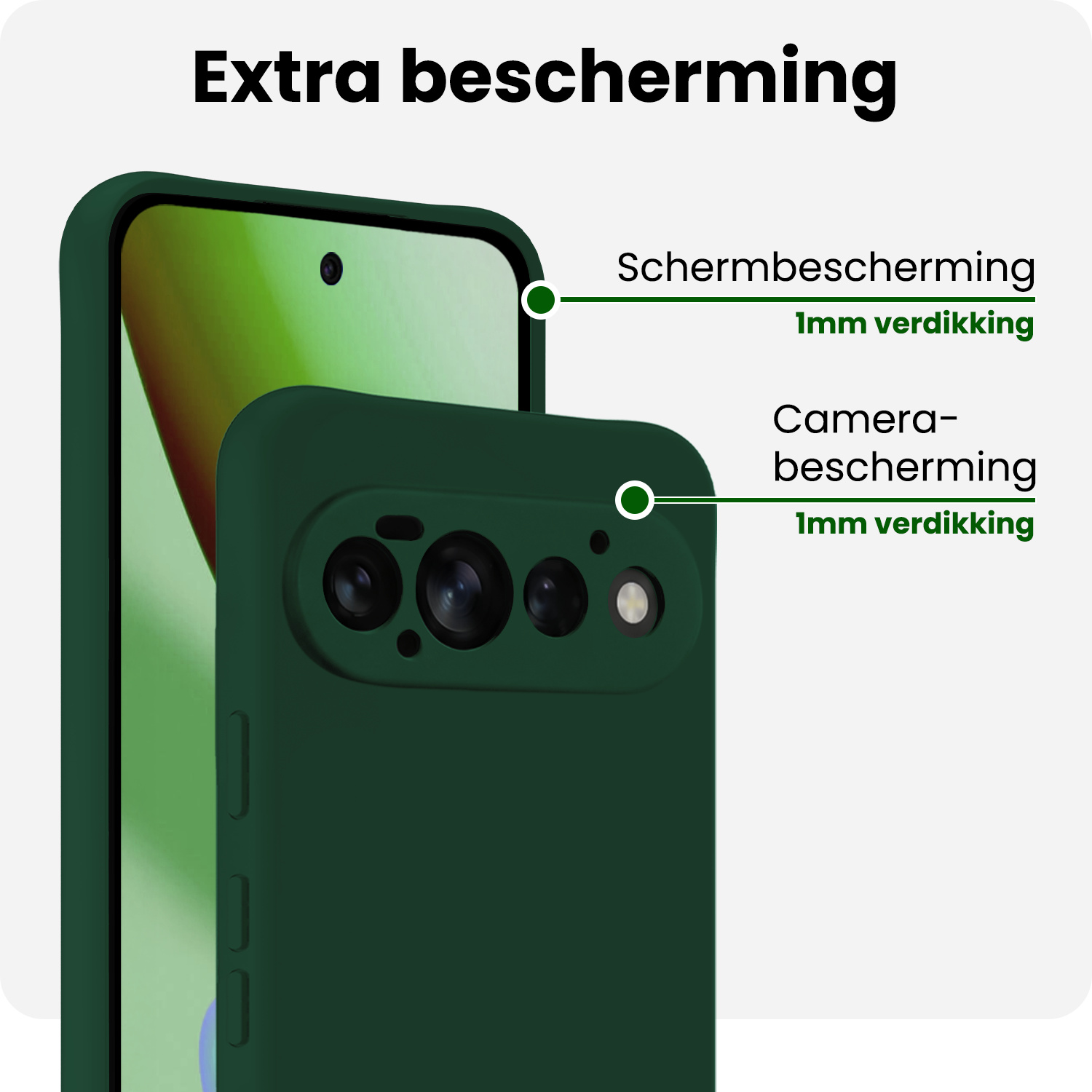 BASEY. BASEY. Google Pixel 11 Pro Hoesje Siliconen - Donkergroen